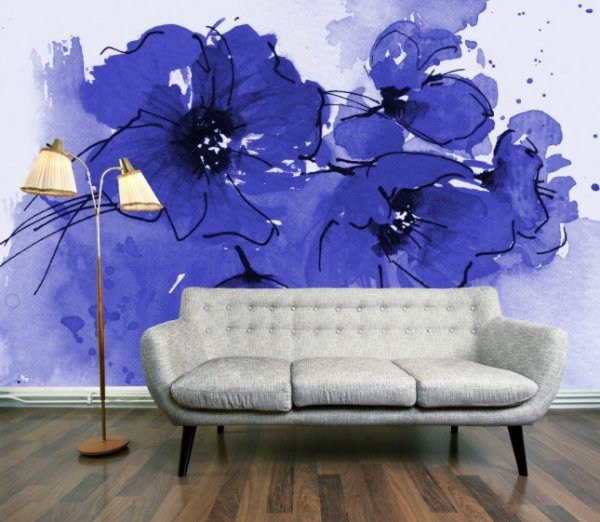Indigo-Poppies-Wallpaper-Mural-645x561